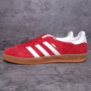 ADIDAS Gazelle Indoor Casual Shoes‎ Mens Size 11 Red White H06261